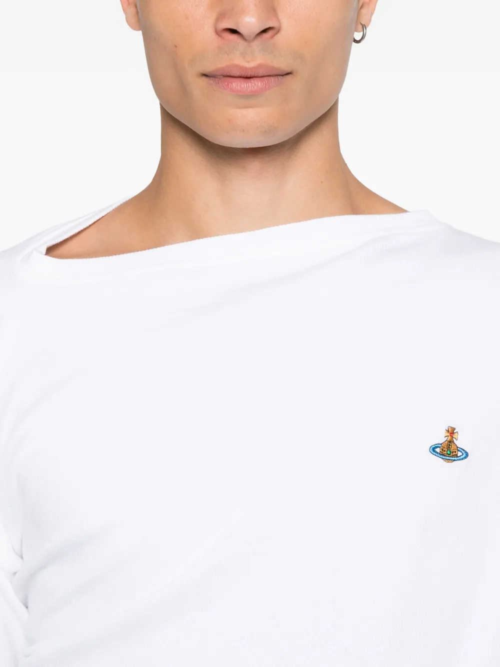 Vivienne Westwood Katoenen T-shirt verfraaid met Orb-logo Wit