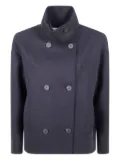 Harris Wharf London double-breasted high-neck coat - Black