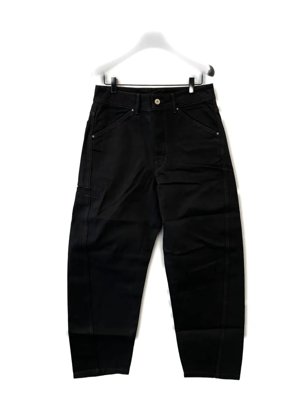 LEMAIRE Twisted Workwear broek met toelopende pijpen Zwart