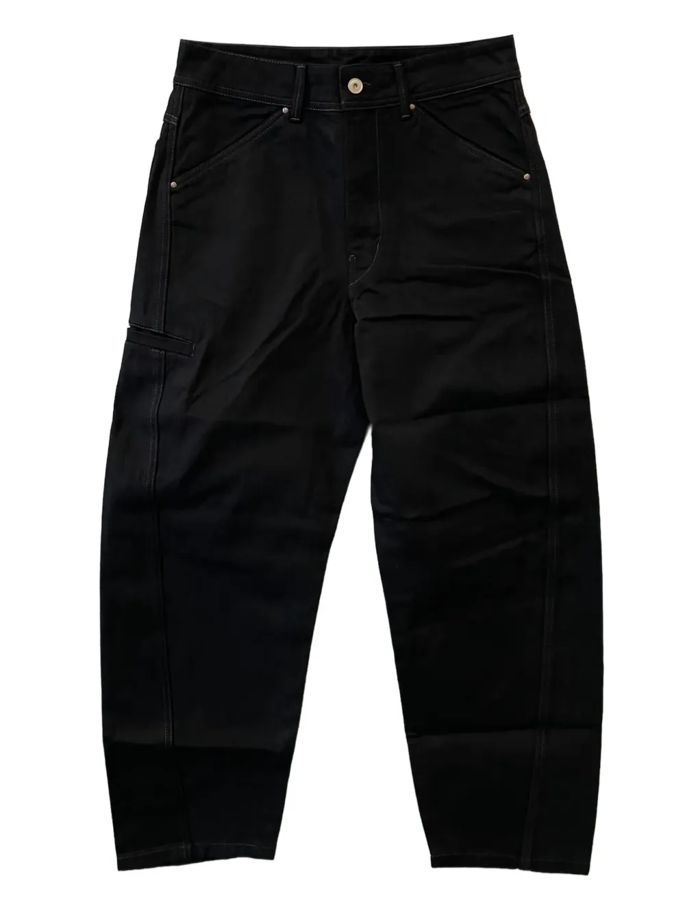 LEMAIRE Twisted Workwear broek met toelopende pijpen Zwart