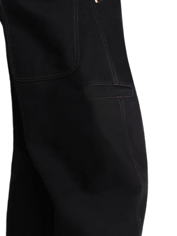 LEMAIRE Twisted Workwear Tapered Trousers | Black | FARFETCH