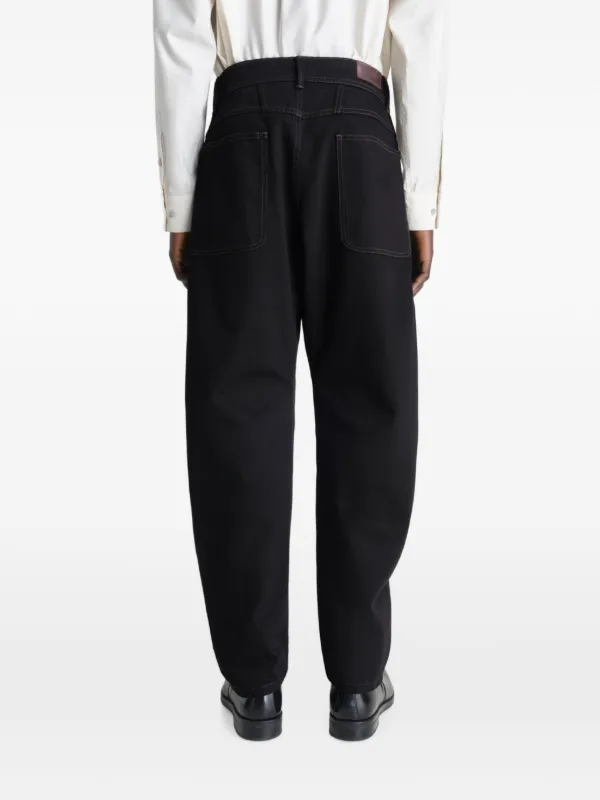 LEMAIRE Twisted Workwear Tapered Trousers | Black | FARFETCH