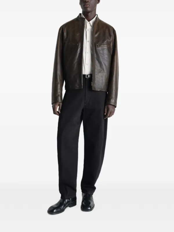 LEMAIRE Twisted Workwear Tapered Trousers | Black | FARFETCH