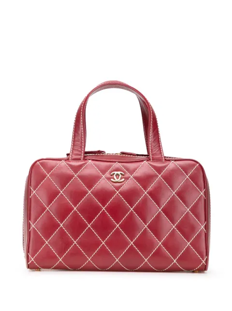 CHANEL Pre-Owned 2002-2003 CC Lambskin Wild Stitch handbag