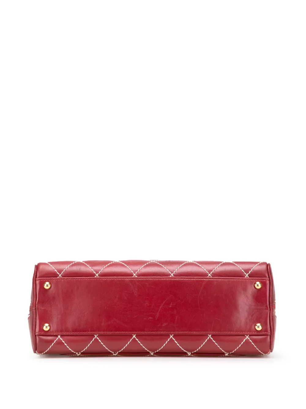 Pre-owned Chanel 2002-2003 Cc Lambskin Wild Stitch Handbag
