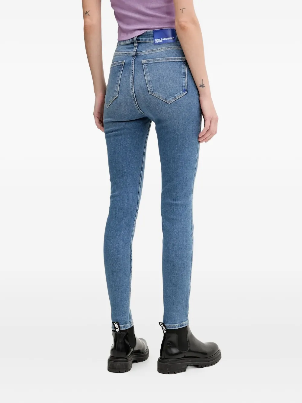 Karl Lagerfeld Jeans high-waisted jeans - Blauw