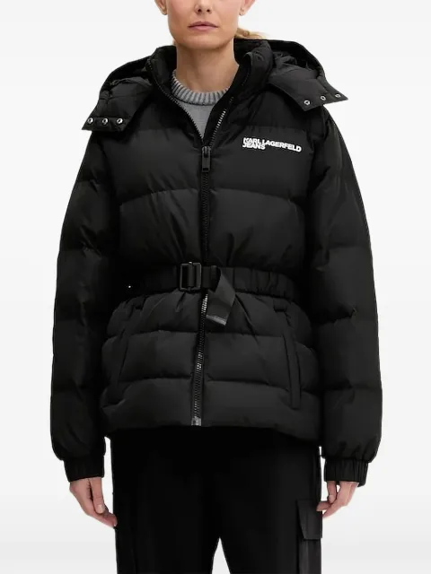 Karl Lagerfeld Jeans belted puffer jacket