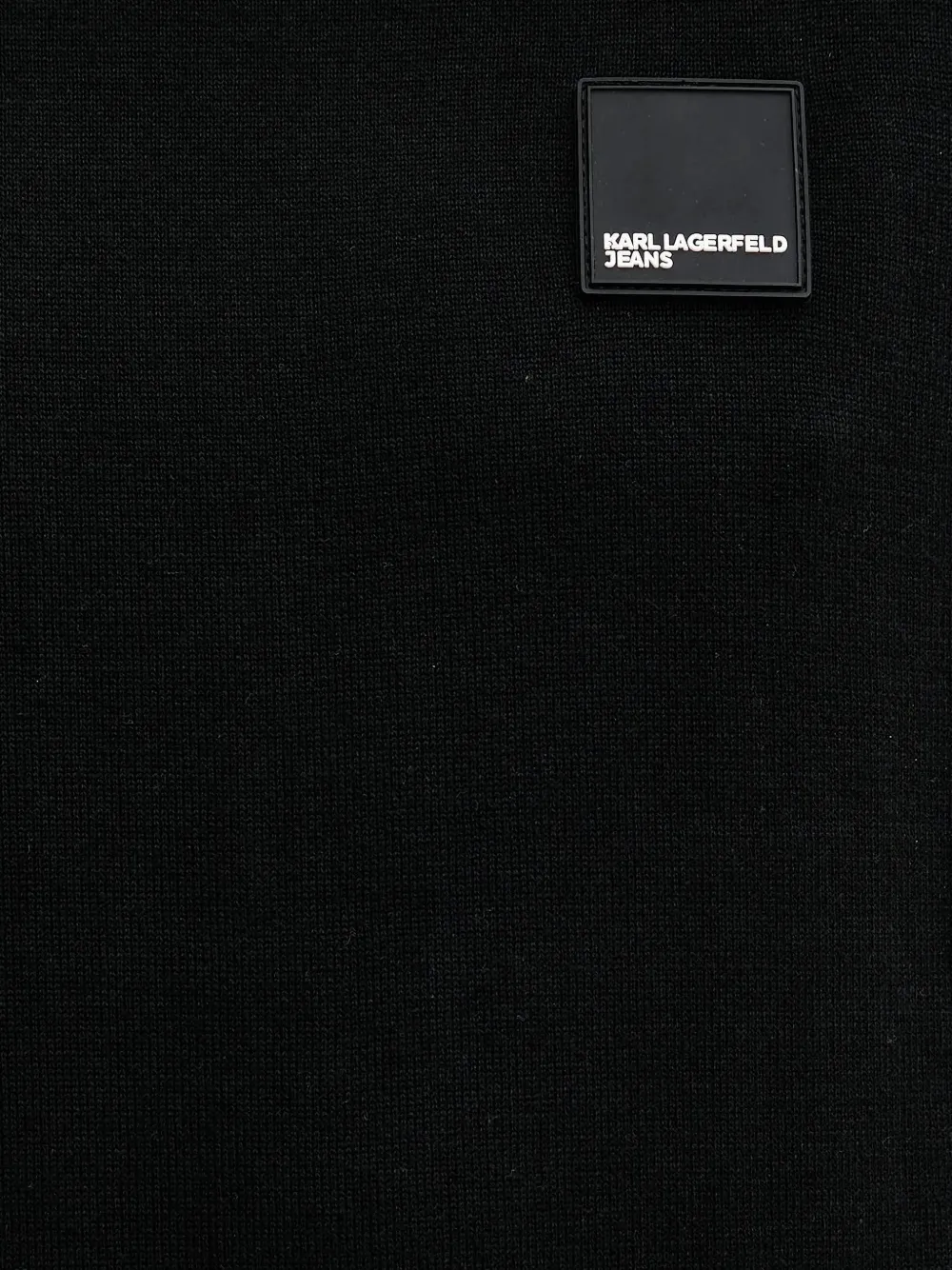 Karl Lagerfeld Jeans logo-patch turtleneck sweater Zwart