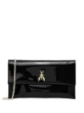 Patrizia Pepe Essential logo-hardware chain clutch - Black
