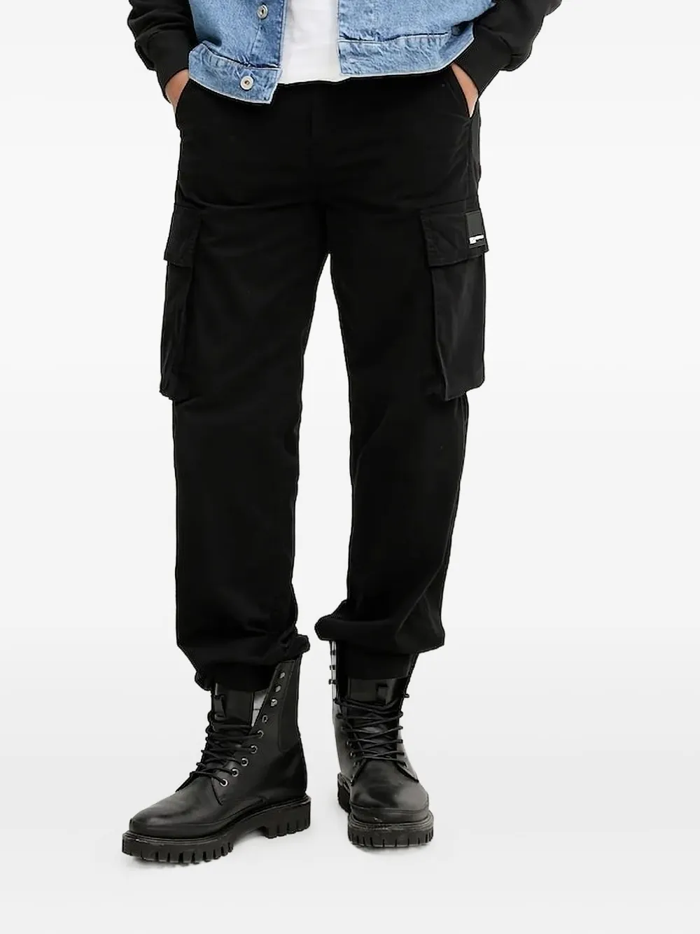 Karl Lagerfeld Jeans Cargo-pockets Trousers In Black