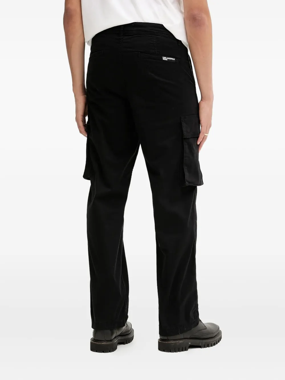 Karl Lagerfeld Jeans Broek met cargo zak - Zwart