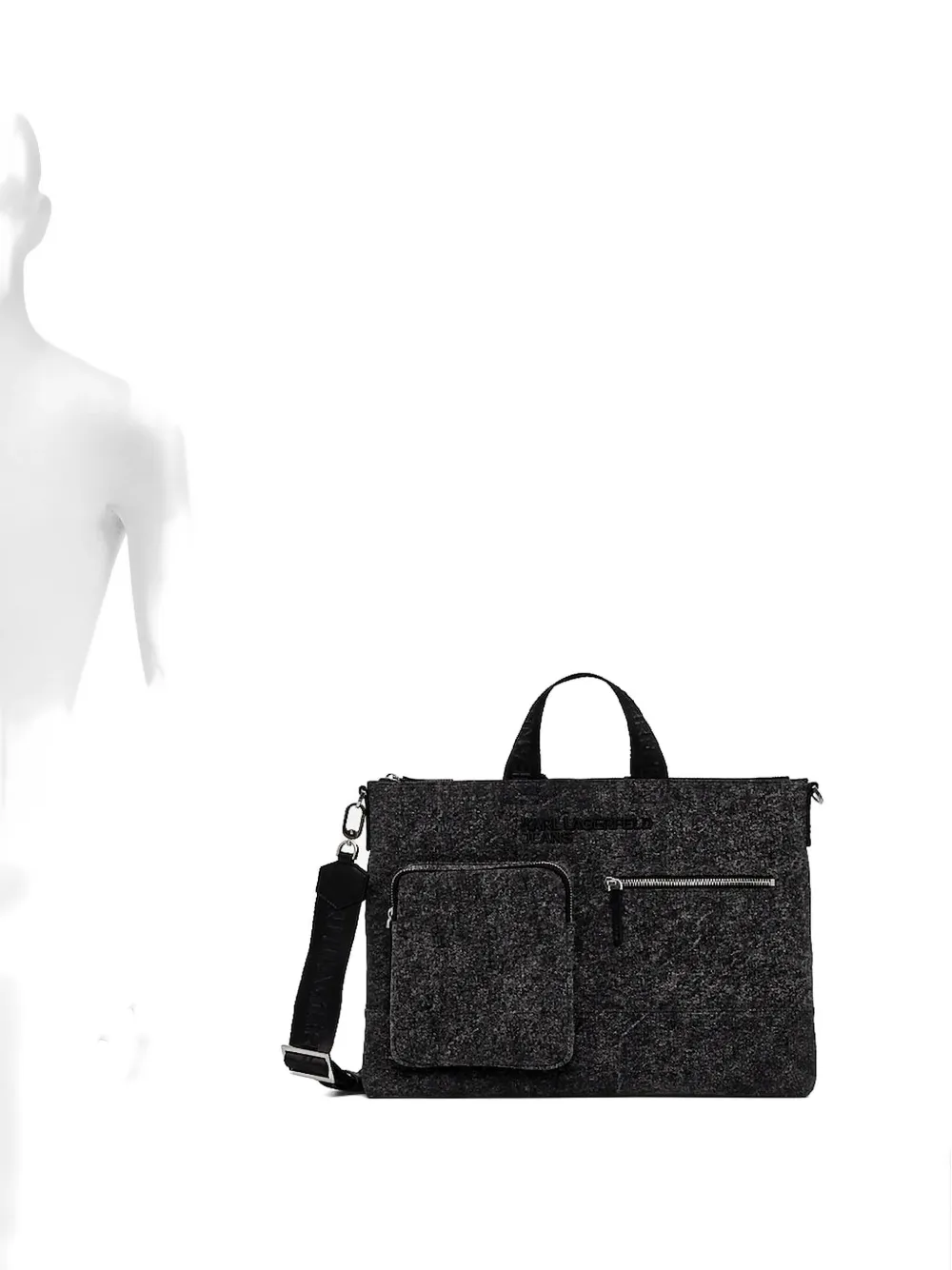 Karl Lagerfeld Jeans zipped-pocket holdall Zwart