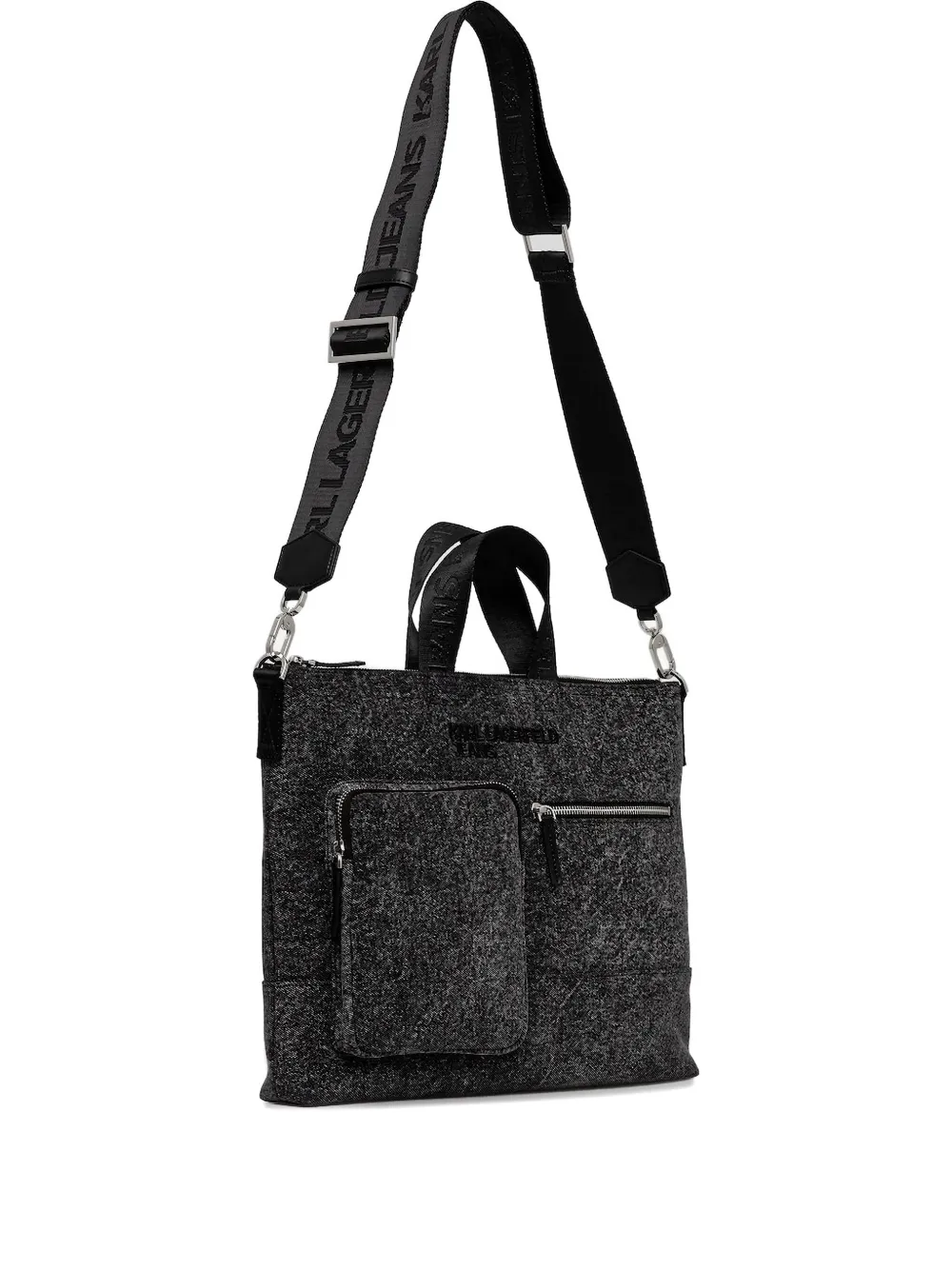 Karl Lagerfeld Jeans zipped-pocket holdall Zwart
