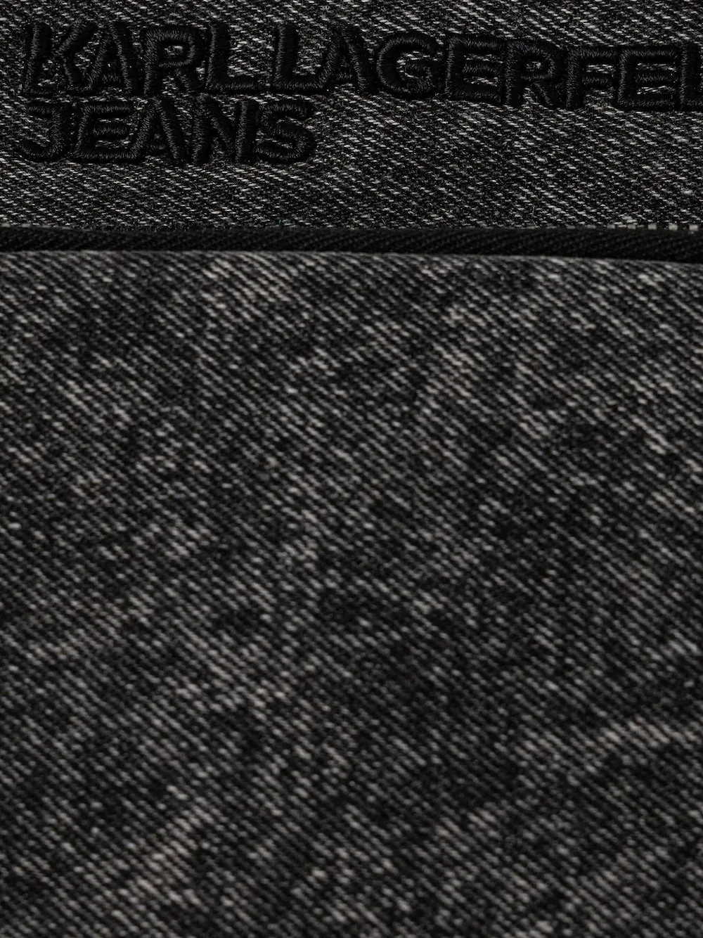 Karl Lagerfeld Jeans logo messenger bag Zwart