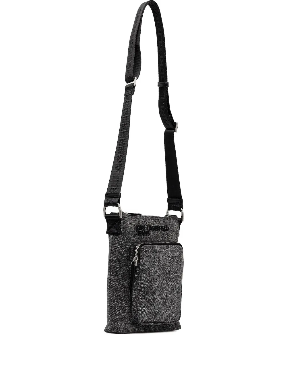 Karl Lagerfeld Jeans logo messenger bag Zwart