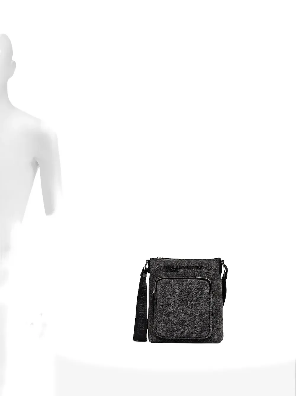 Karl Lagerfeld Jeans logo messenger bag Zwart