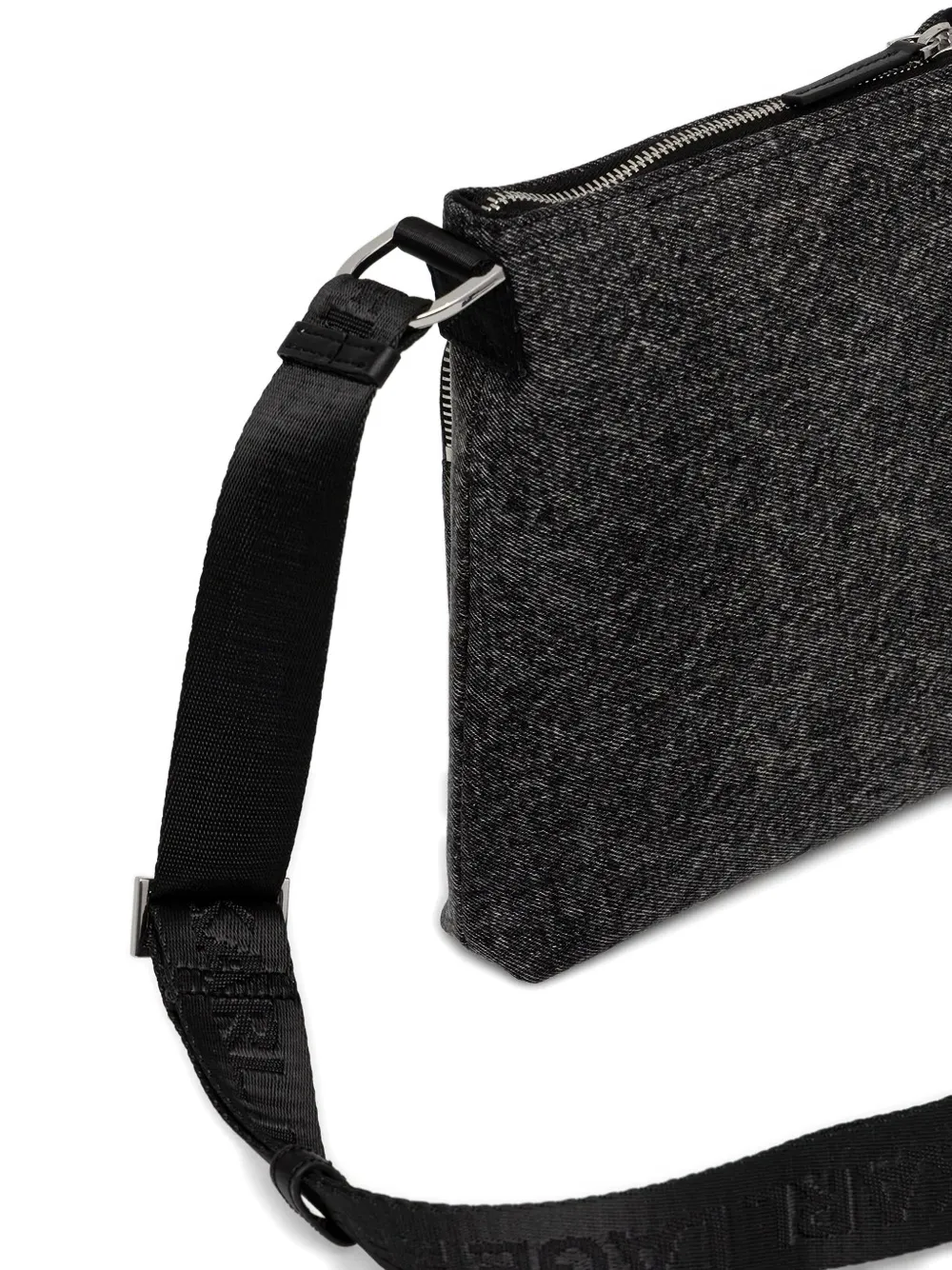Karl Lagerfeld Jeans logo messenger bag Zwart
