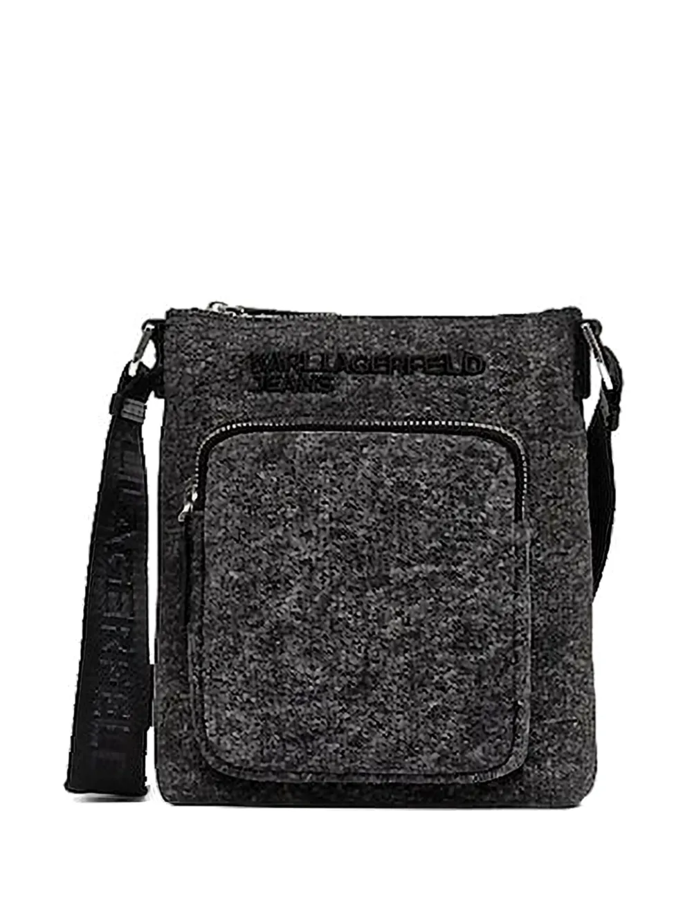 Karl Lagerfeld Jeans logo messenger bag | Black | Image 1