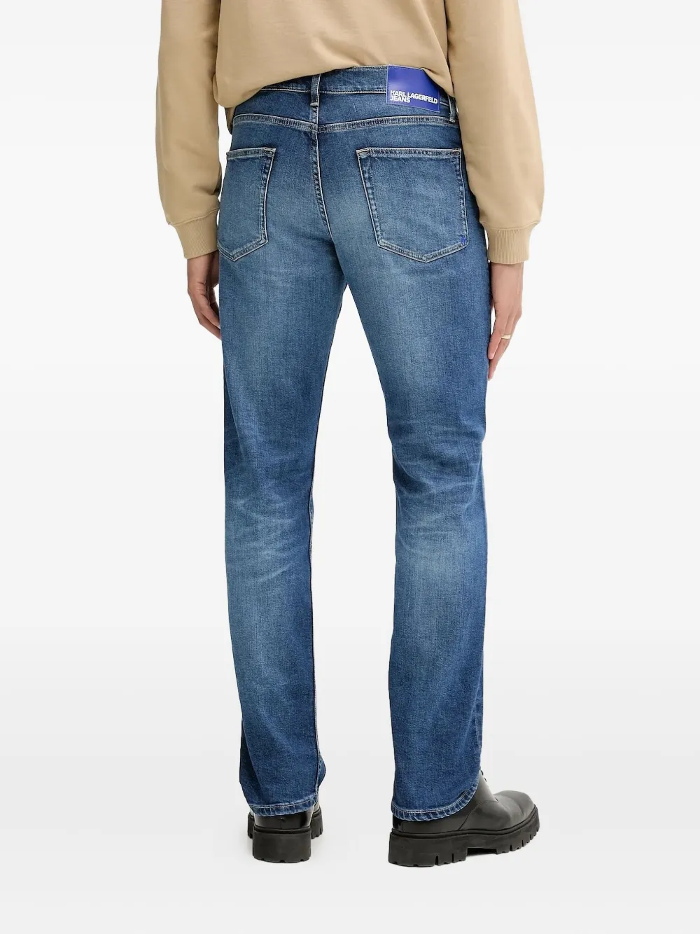 Karl Lagerfeld Jeans Jeans met logopatch - Blauw