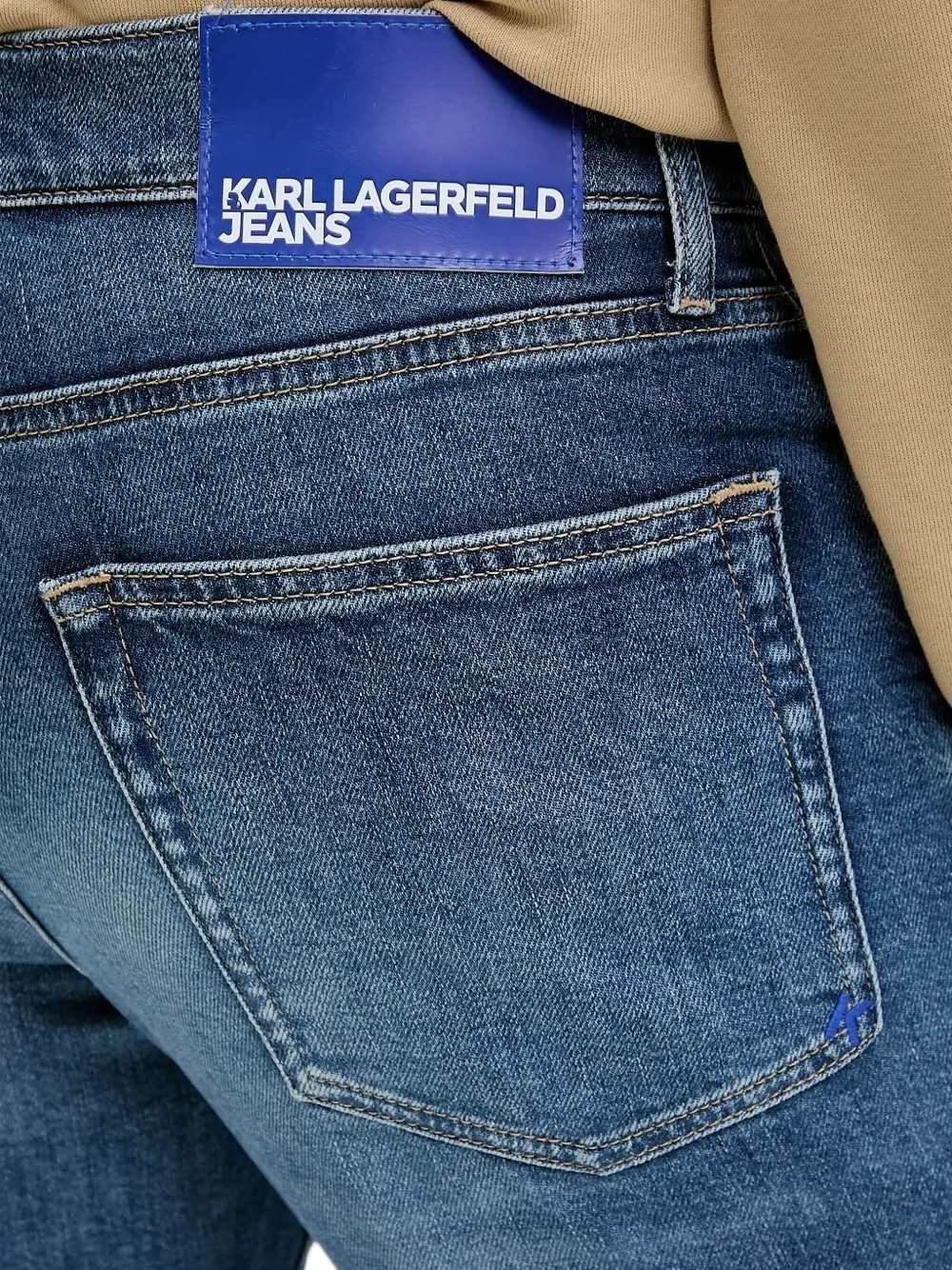 Karl Lagerfeld Jeans logo-patch jeans Blauw