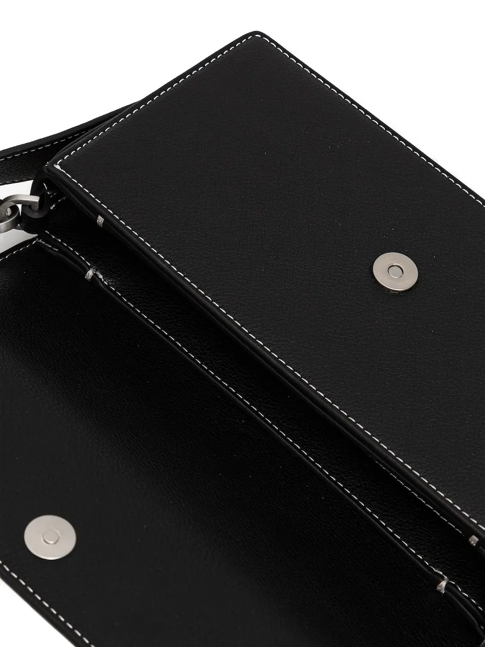 Karl Lagerfeld Jeans Logo-plaque Contrast-stitch Shoulder Bag In Black