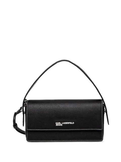 Karl Lagerfeld Jeans logo-plaque contrast-stitch shoulder bag