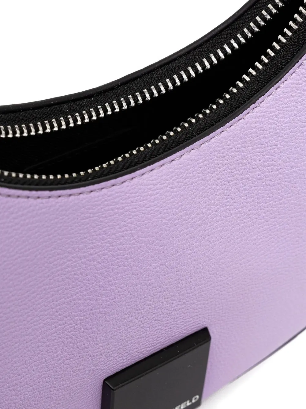 Karl Lagerfeld Jeans Half-moon Zipped Shoulder Bag In Purple