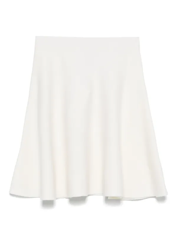 Max Mara Wool Flared Skirt in Neutrals