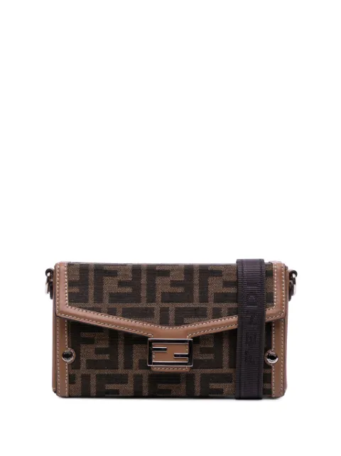 Fendi Pre-Owned 2000-2010 Zucca Canvas Soft Trunk Baguette Phone Pouch crossbody bag