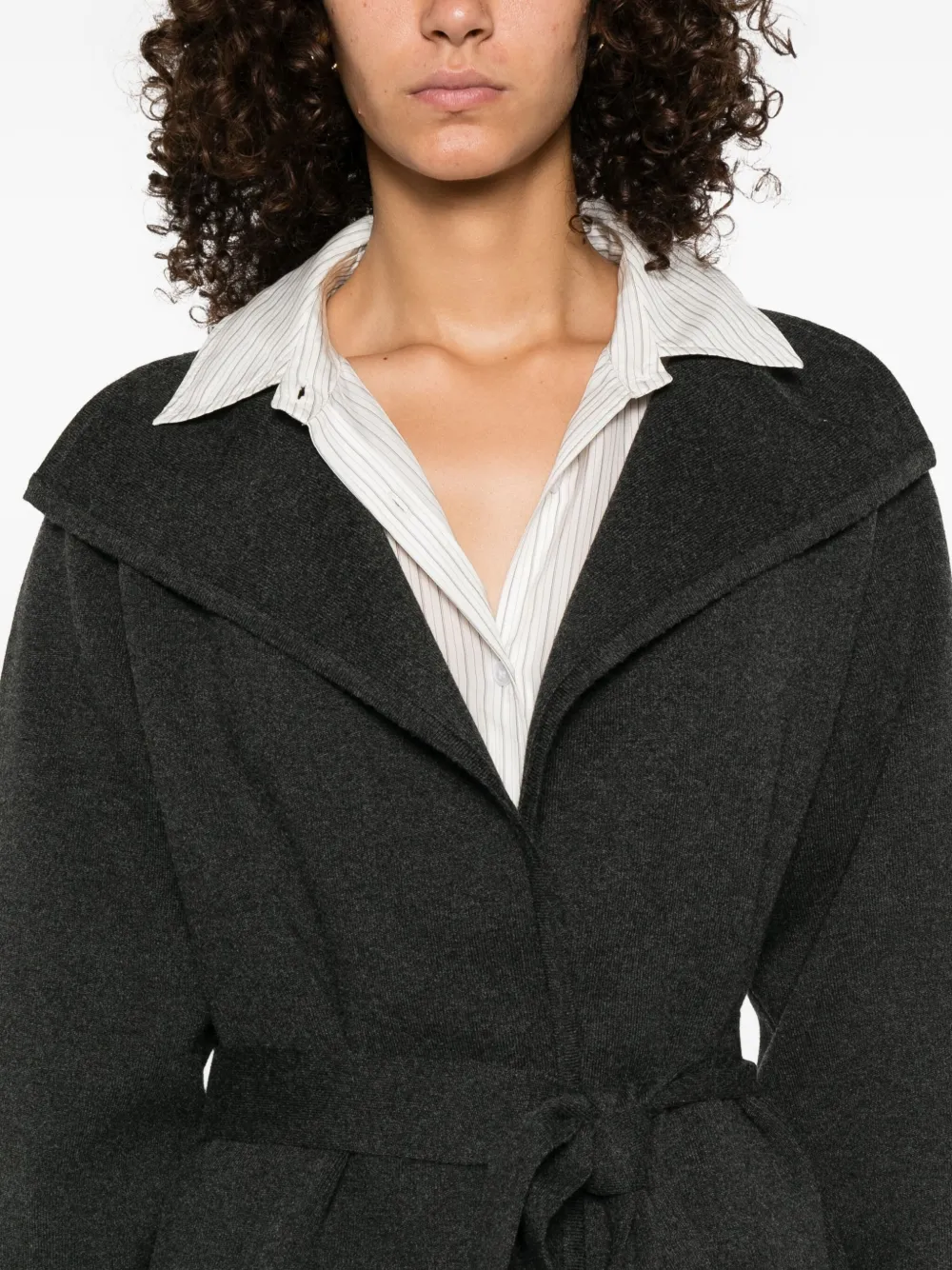 Max Mara Jack met asymmetrische kraag Grijs