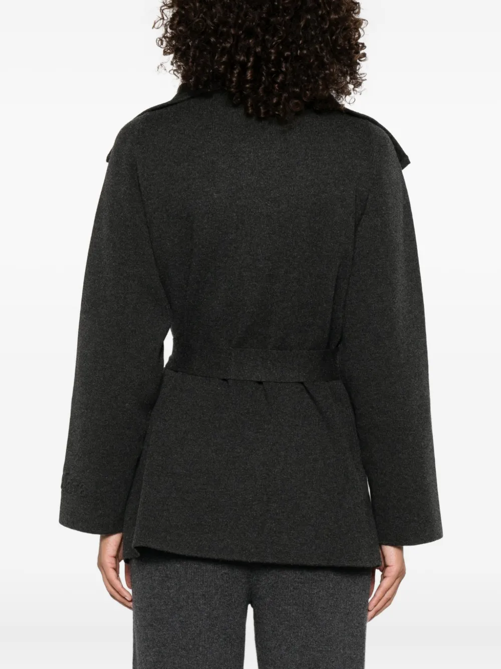 Max Mara Jack met asymmetrische kraag Grijs