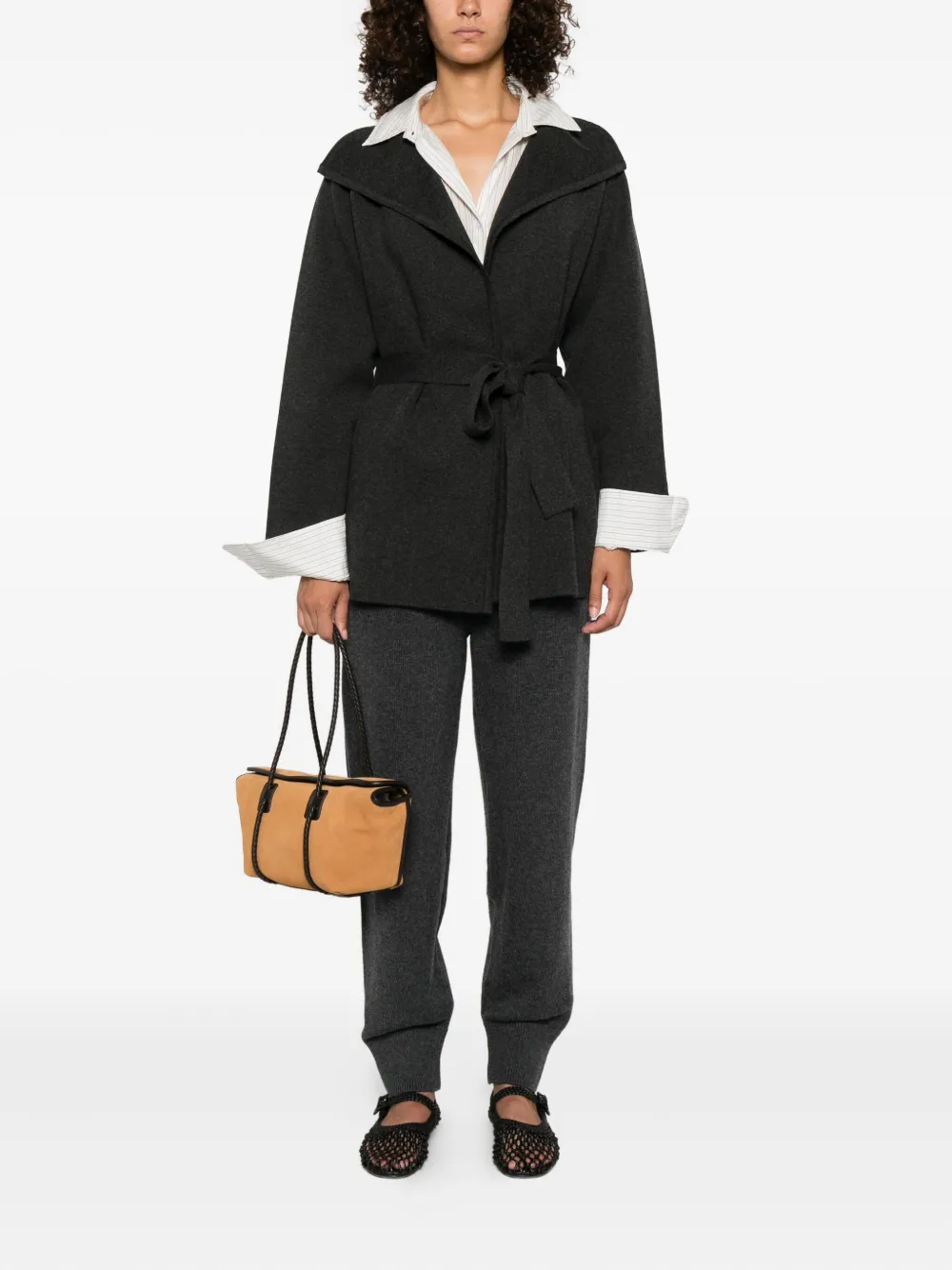 Max Mara Jack met asymmetrische kraag Grijs