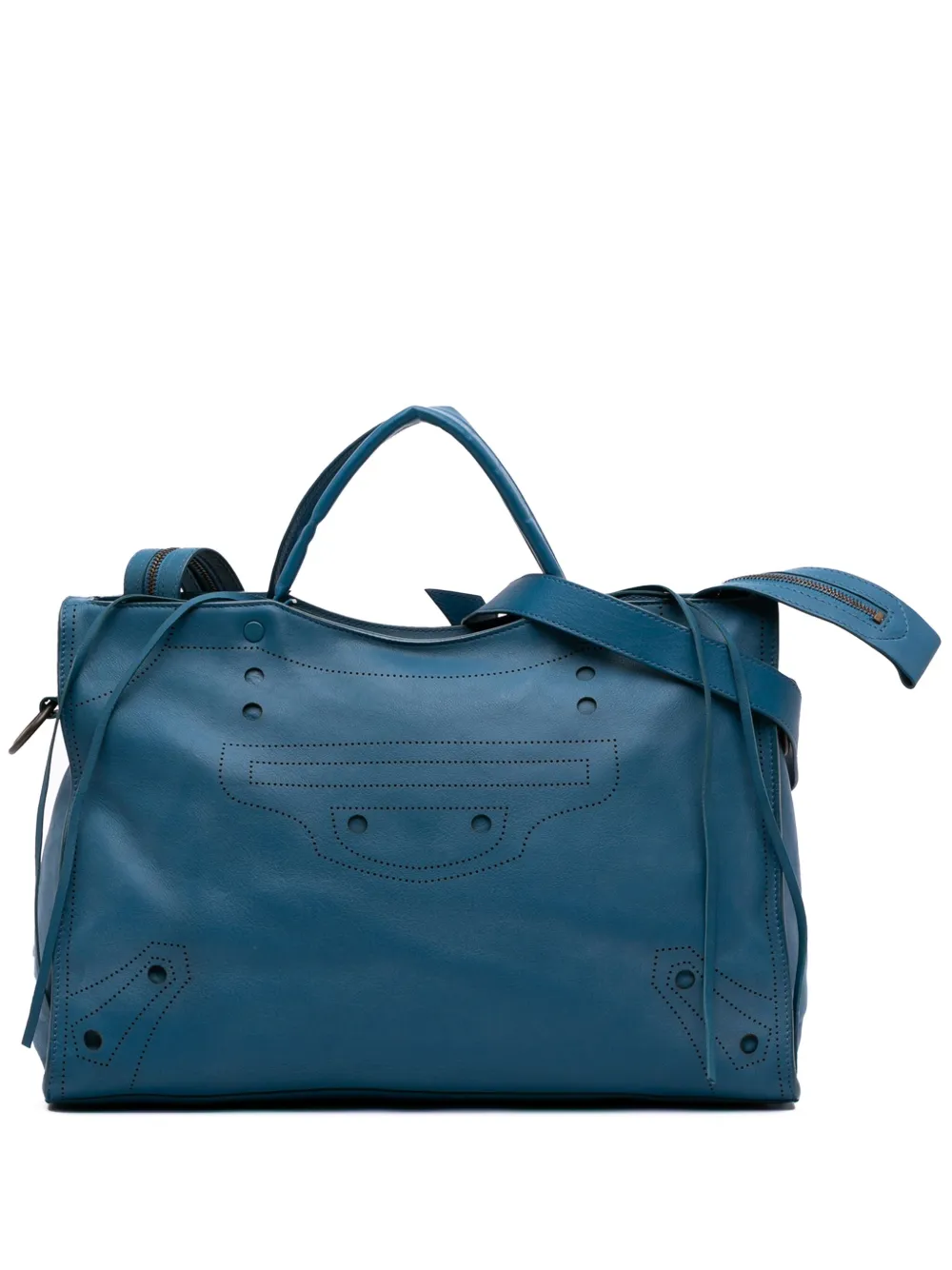 Balenciaga Pre-Owned 2016 Leather Motocross Blackout City satchel - Balenciaga Pre-Owned 2016 Leather Motocross Blackout City satchel -