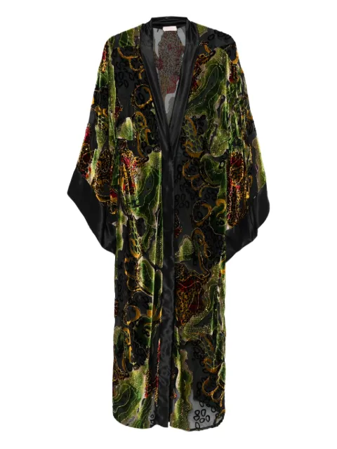 Dolci Follie silk-velvet crystal-embellished coat