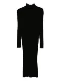 P.A.R.O.S.H. Rilla ribbed turtleneck midi dress - Black