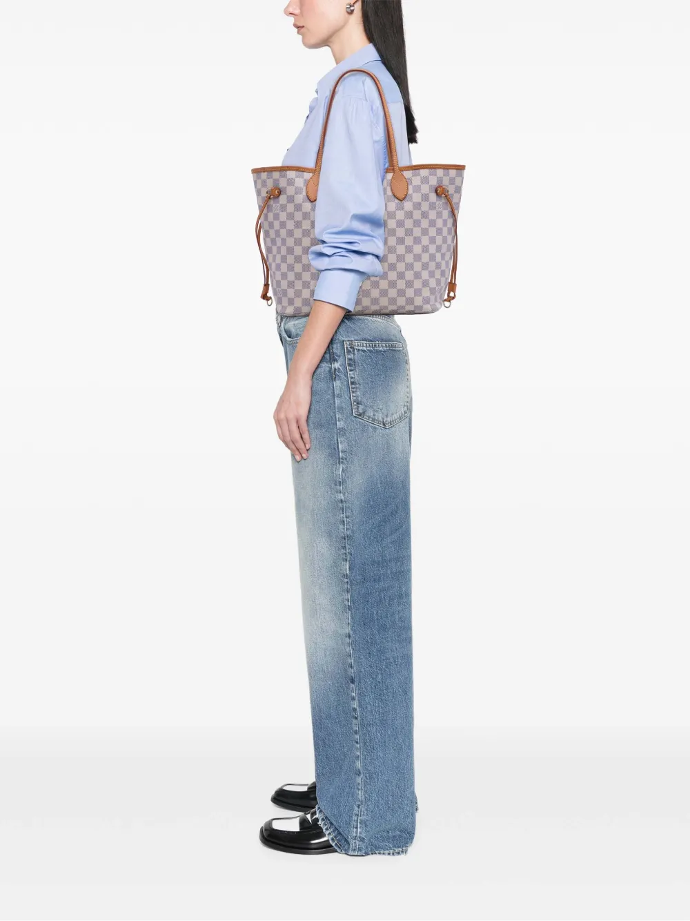 Louis Vuitton Pre-Owned 2009 Damier Azur Neverfull MM tote bag | Pre-Owned | Image 2