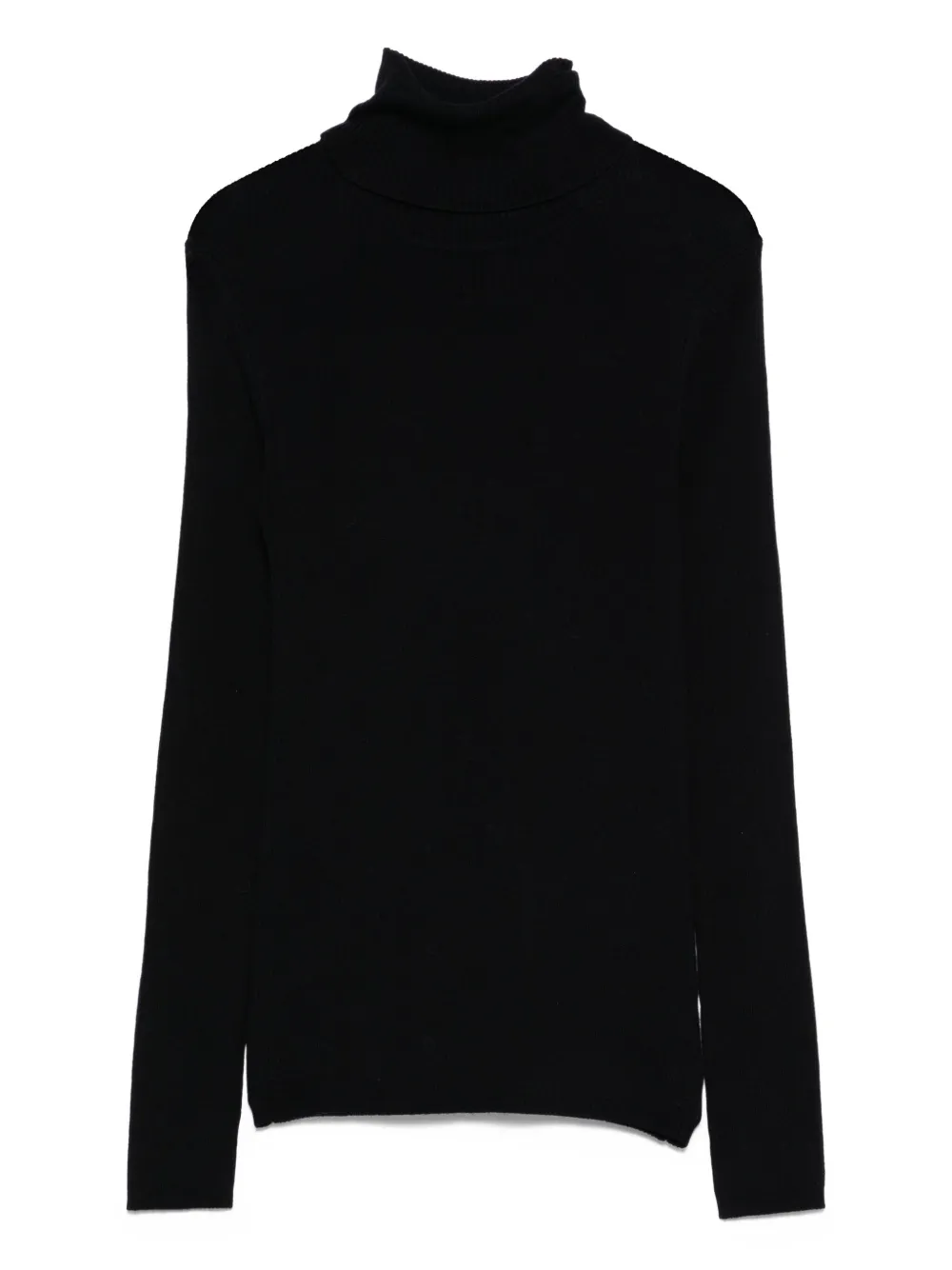 P.A.R.O.S.H. Geribbelde top met col Zwart