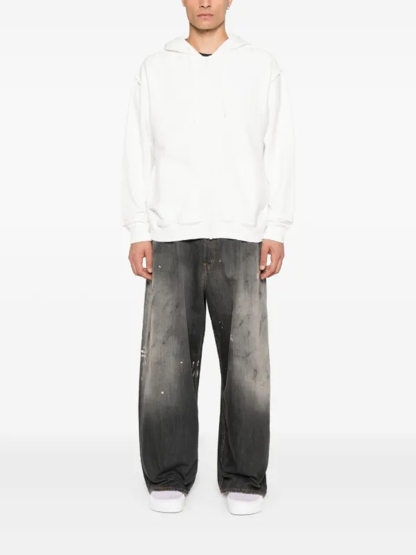 MM6 Maison Margiela zip-up Hoodie | White | FARFETCH ZA