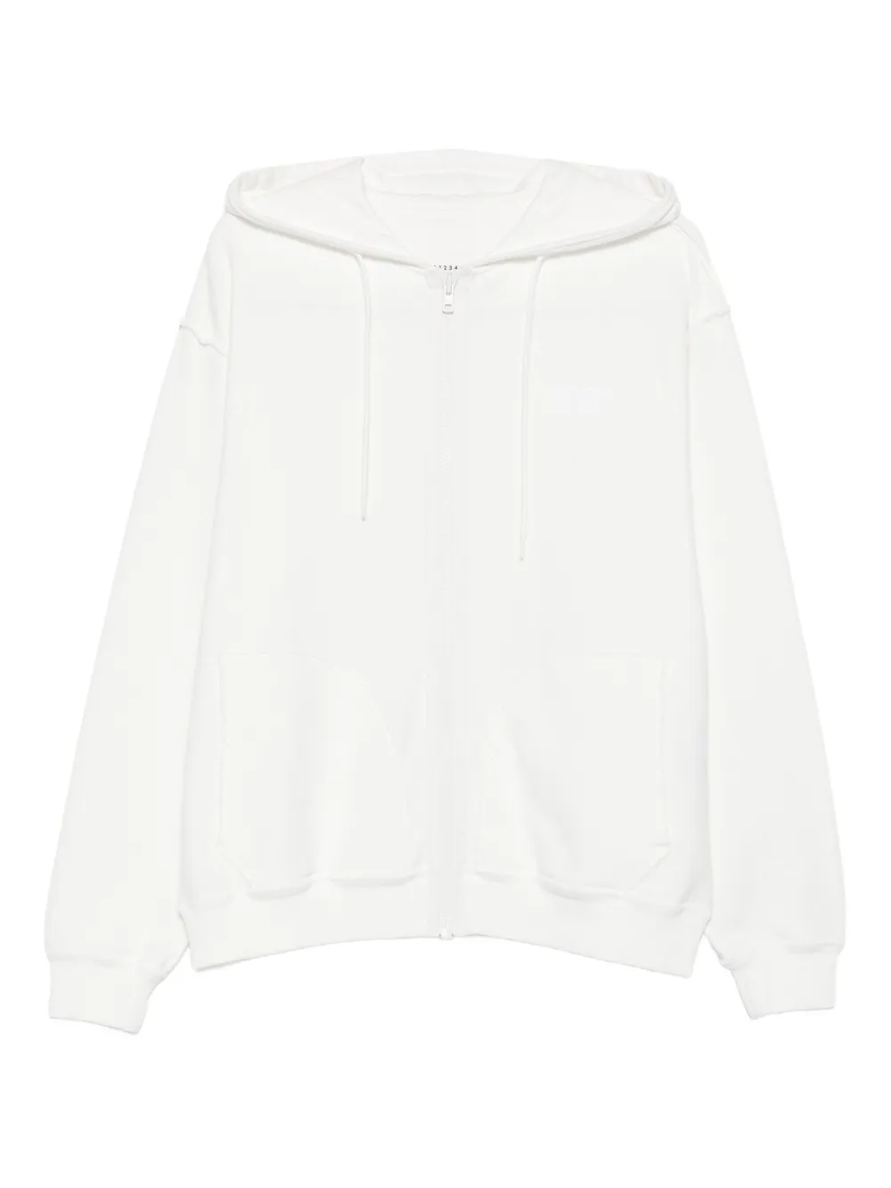 MM6 Maison Margiela zip-up hoodie Wit