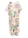 Dolci Follie marble-print kaftan dress - Green