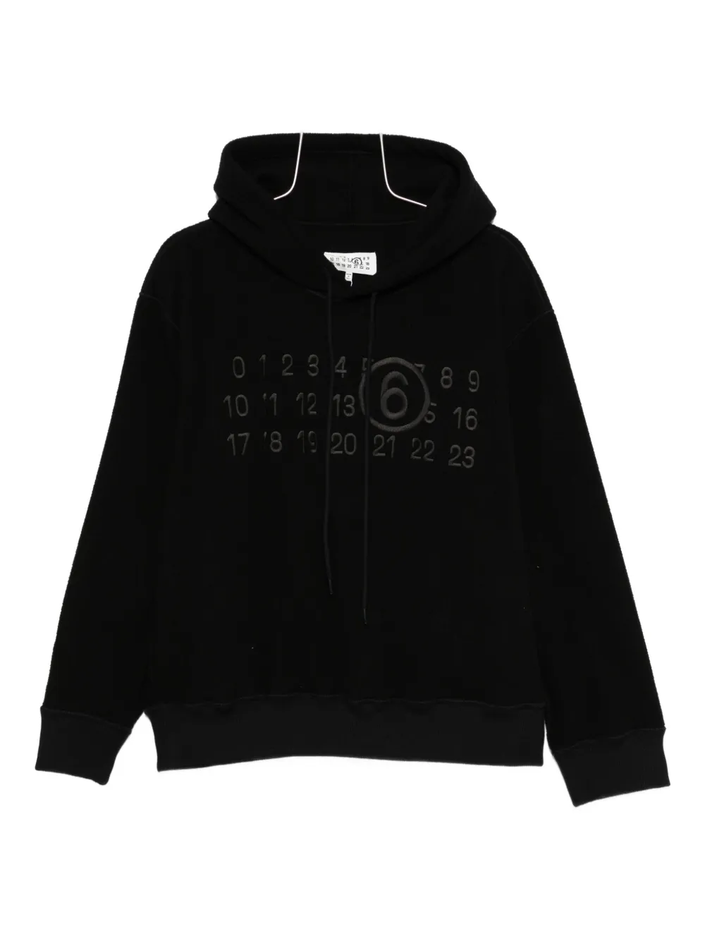 MM6 Maison Margiela Numeric logo hoodie - ブラック MM6 Maison Margiela Numeric logo hoodie - ブラック