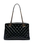 CHANEL Pre-Owned 2015-2016 Paris Salzburg Patent and Goatskin CC Eyelet tote bag - Blue