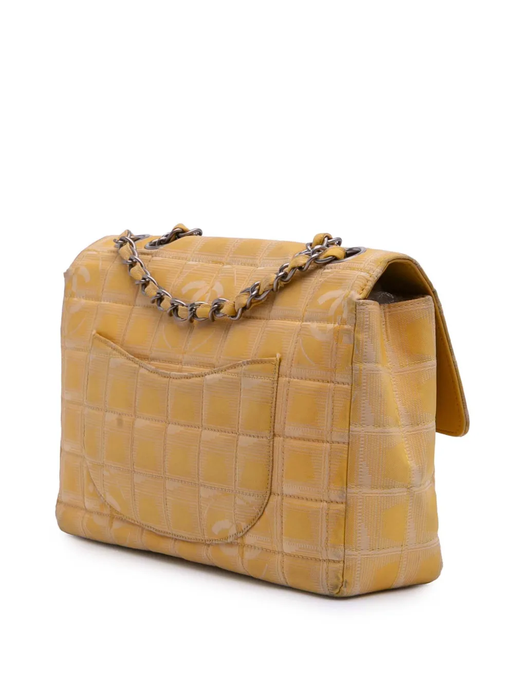 Pre-owned Chanel 2002-2003 Medium New Travel Line Nylon Single Flap Shoulder Bag