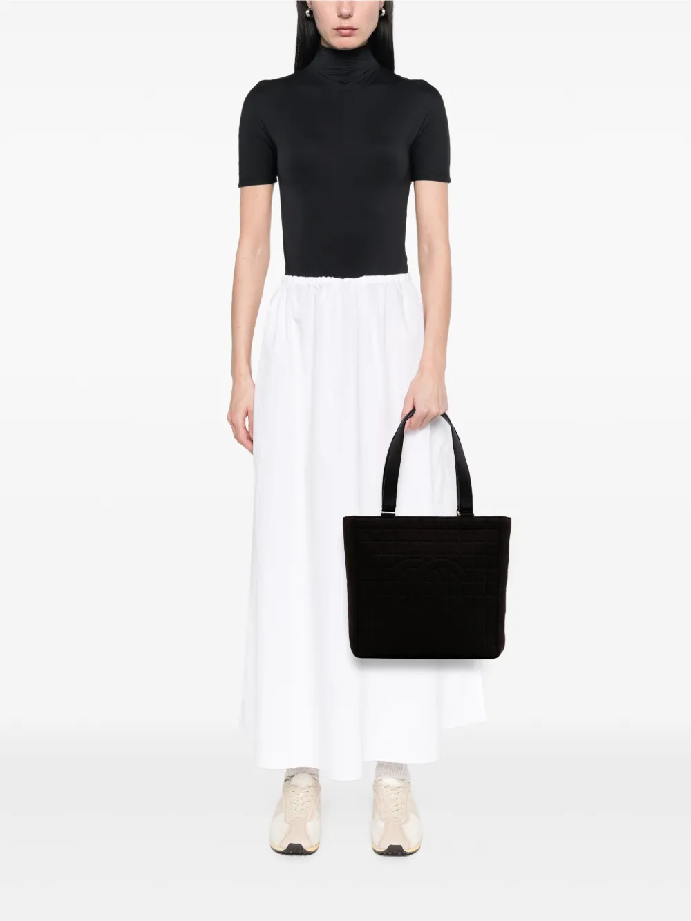 CHANEL Pre-Owned sac cabas Chocolate Bar CC en jersey(2002-2003) | Pre-owned | Image 2