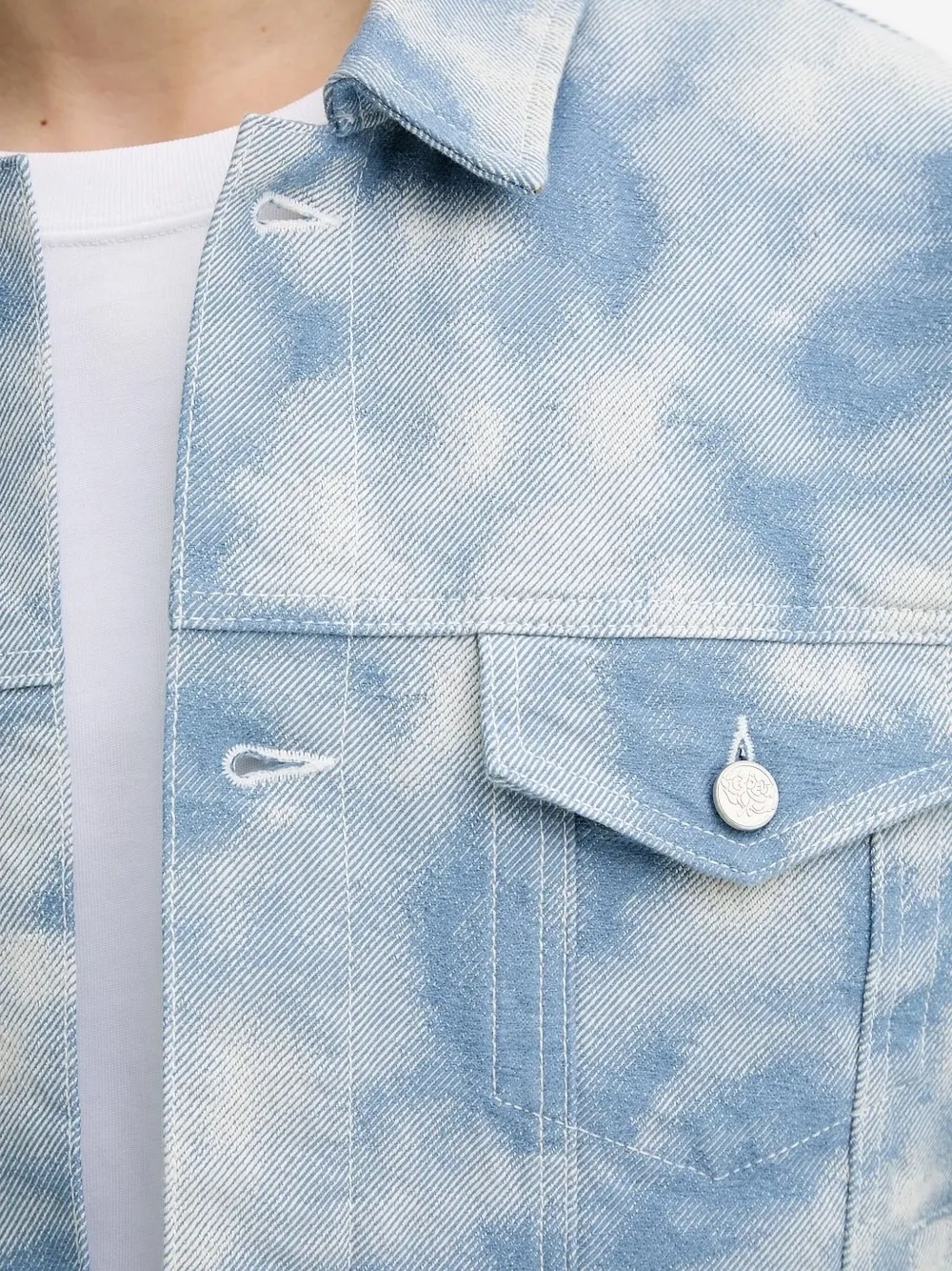 Les Deux Rally Cloud Denim Jacket In Blue
