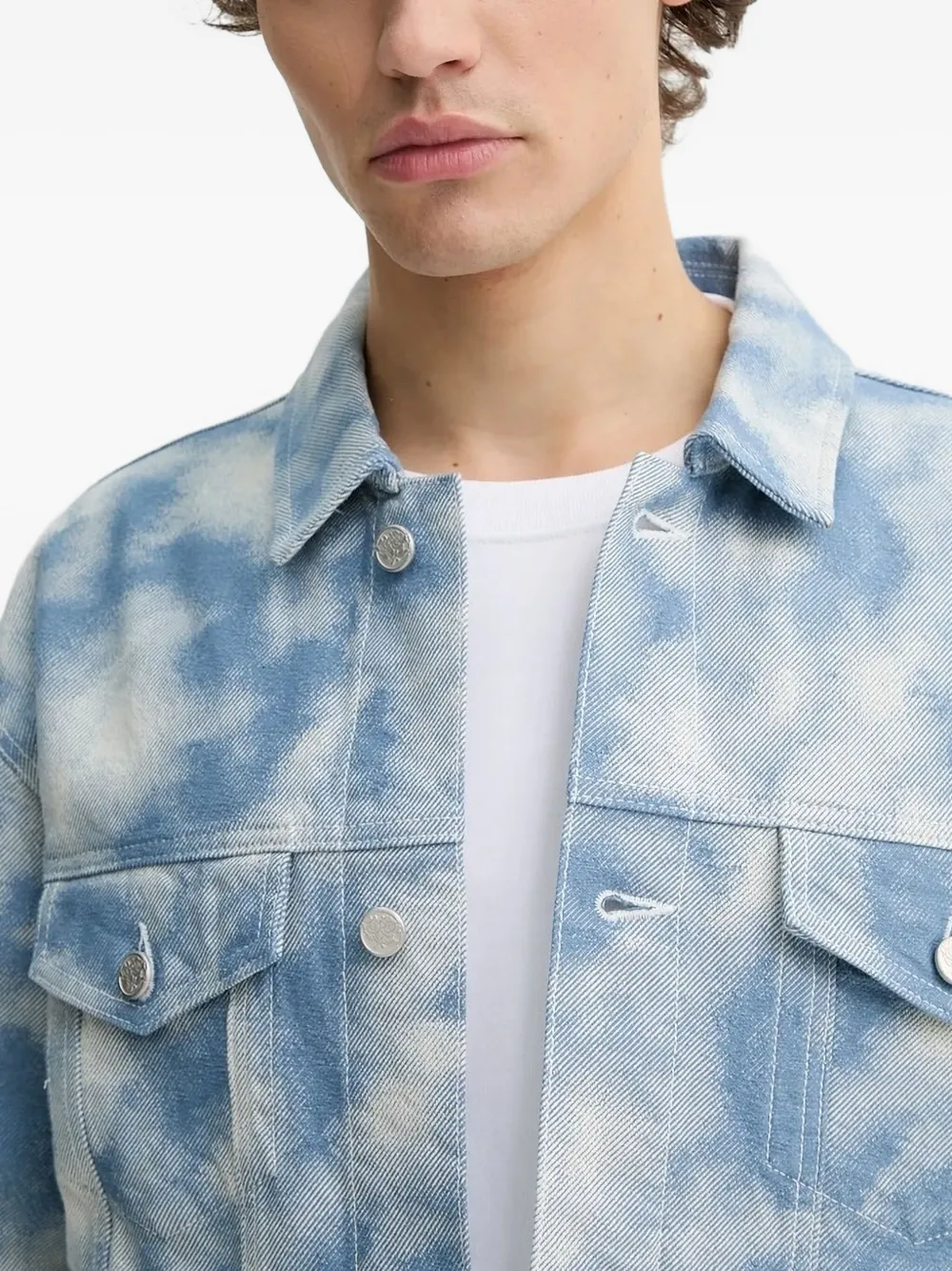 Les Deux Rally Cloud Denim Jacket In Blue