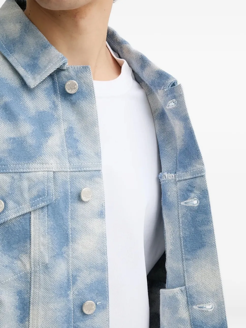 Les Deux Rally Cloud Denim Jacket In Blue