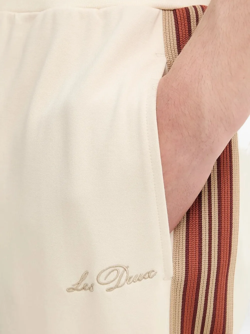 Les Deux stripe-detail sweatpants Beige