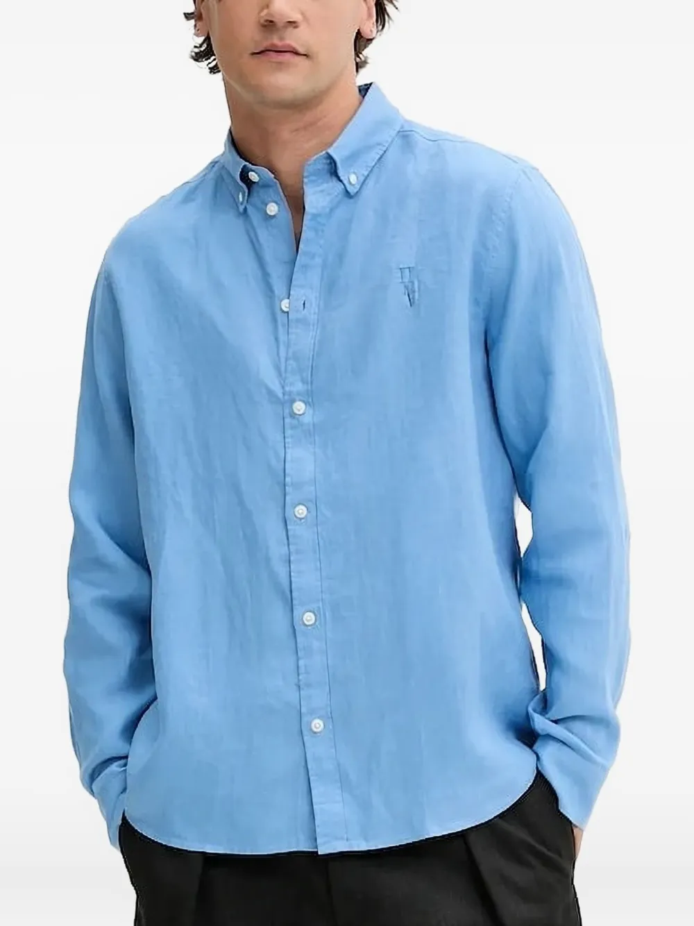 Les Deux Konrad Long Sleeves Shirt In Blue