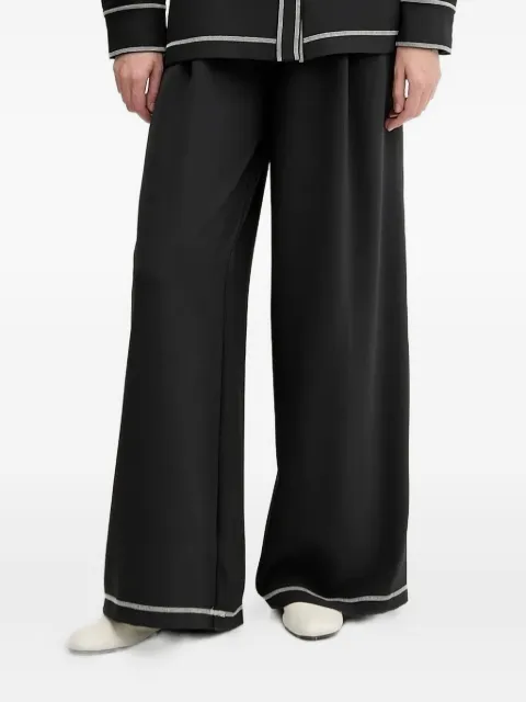 Stine Goya contrast-stitch wide-leg trousers